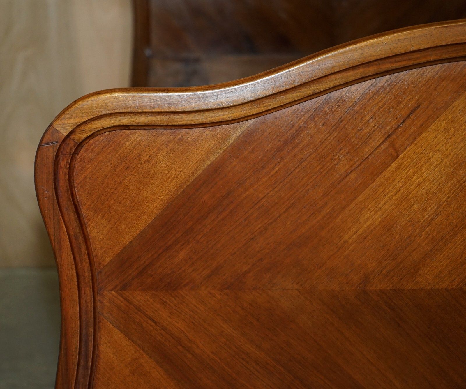 Pair Of French Louis XV Napoleon III Ornately Carved Bed Stead Frames In Walnut photo Furniture