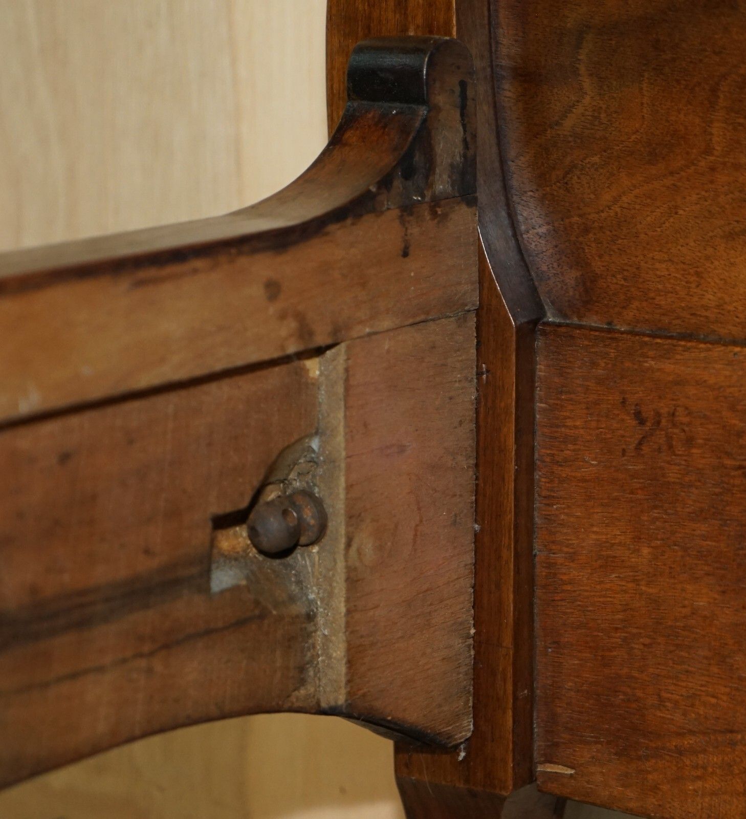3750.0 Pair Of French Louis XV Napoleon III Ornately Carved Bed Stead Frames In Walnut photo