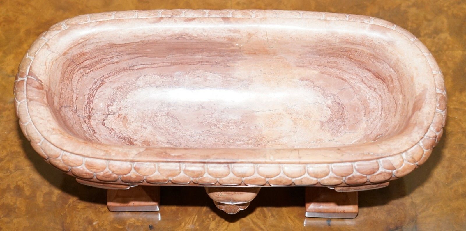 Rare Original Early 19th Century Roman Grand Tour Rosso Antico Marble Lion Bath photo buy