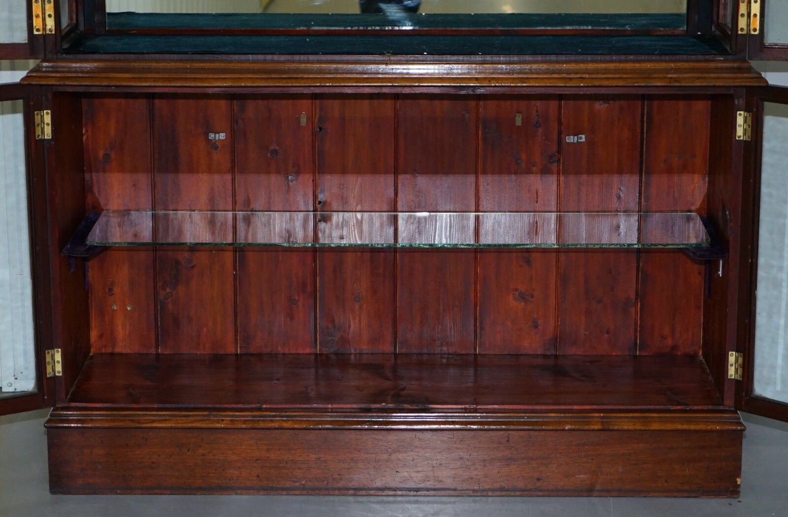 Rare Victorian Haberdashery Apothecary Shops Cabinet Fully Glazed Door Bookcase photo vintage
