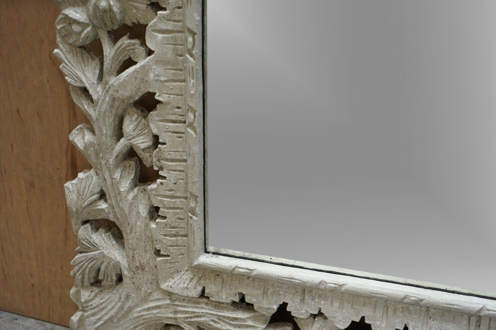 Home Decor Large Antique Hand Carved & Painted Burmese Liberty's London Overmantle Mirror photo