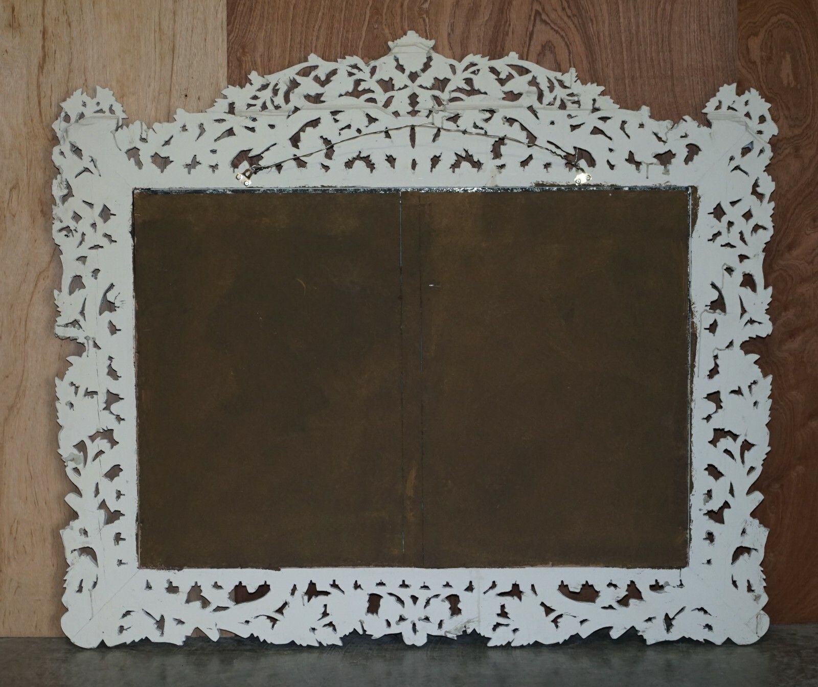 3500.0 Large Antique Hand Carved & Painted Burmese Liberty's London Overmantle Mirror photo