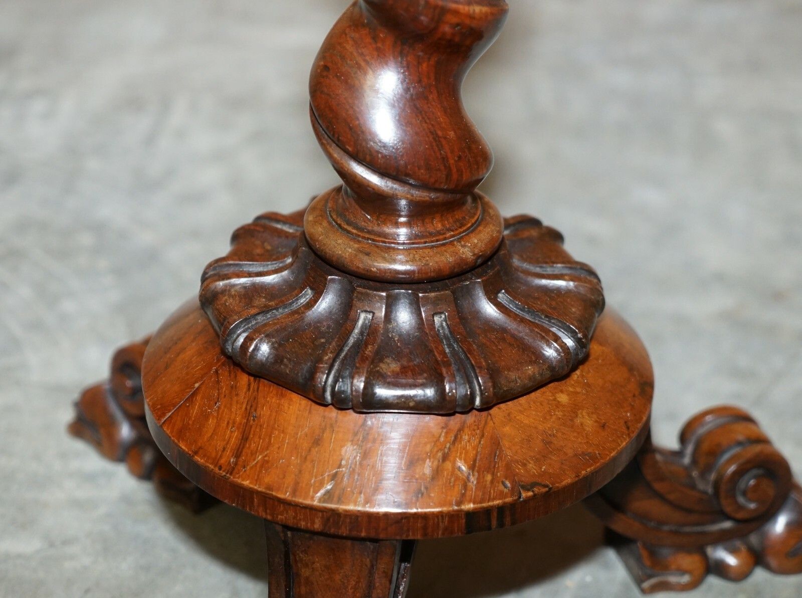 Antique William IV 1830 Rosewood Side Table + Grand Tour Cameo Display Case Top photo 3750.0