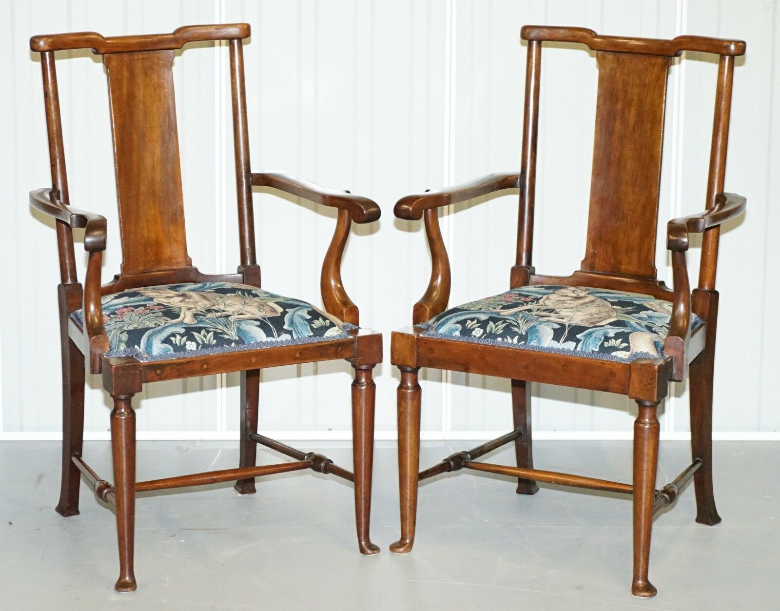 Restored Suite Of William Morris Richard Norman Shaw Tabard Bench & Armchairs photo for sale
