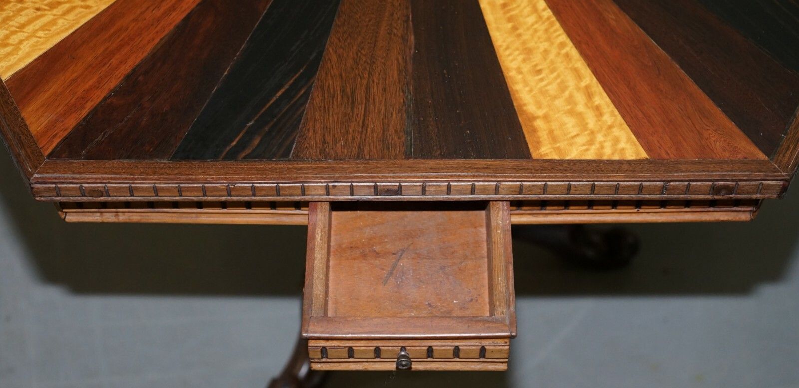 3500.0 Sublime 19th Century Anglo Indian Specimen Sample Wood Centre Occasional Table photo