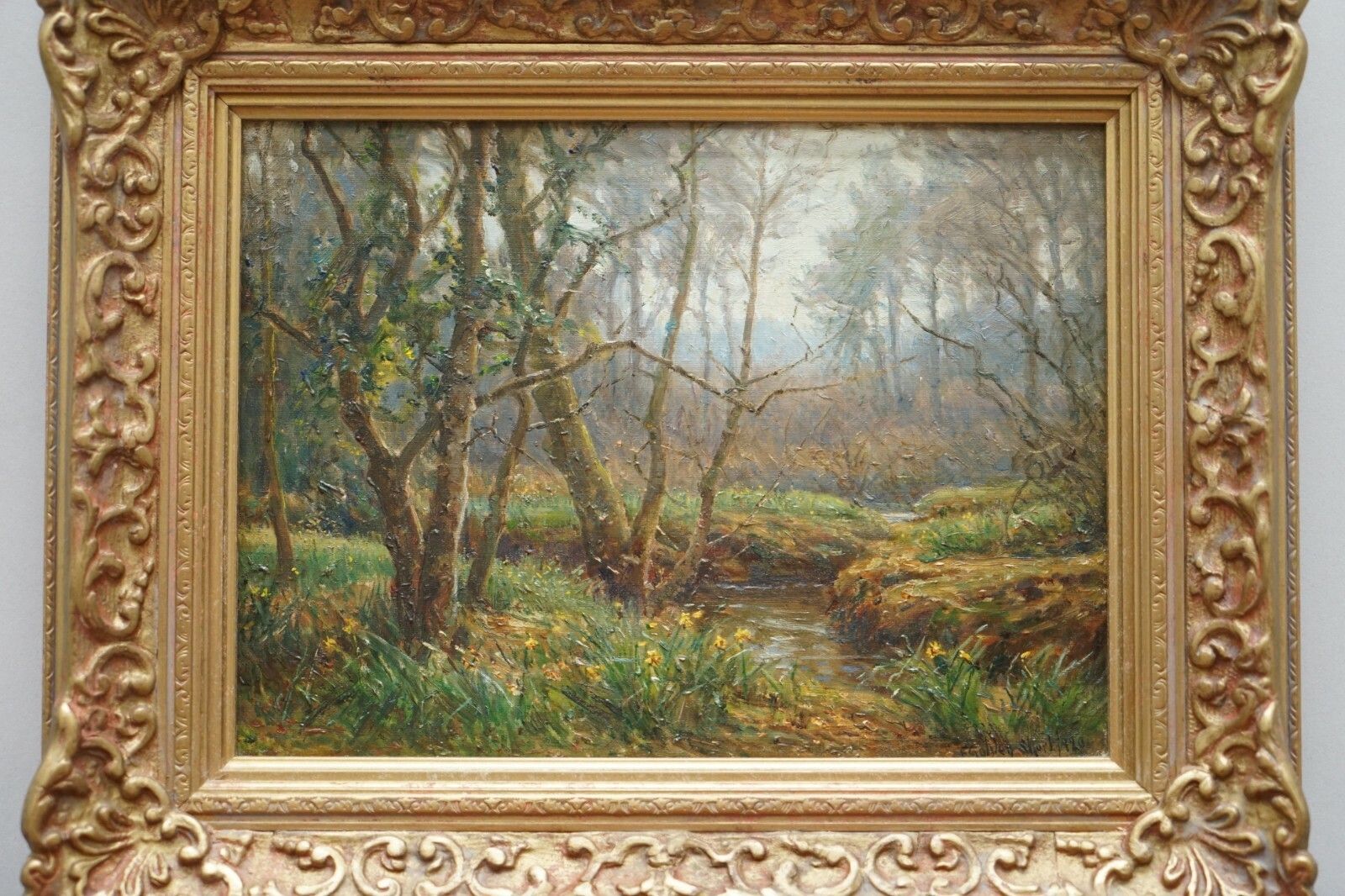 Frederick Golden Short New Forest Woodland Signed & Dated 1920 Oil Painting photo for sale