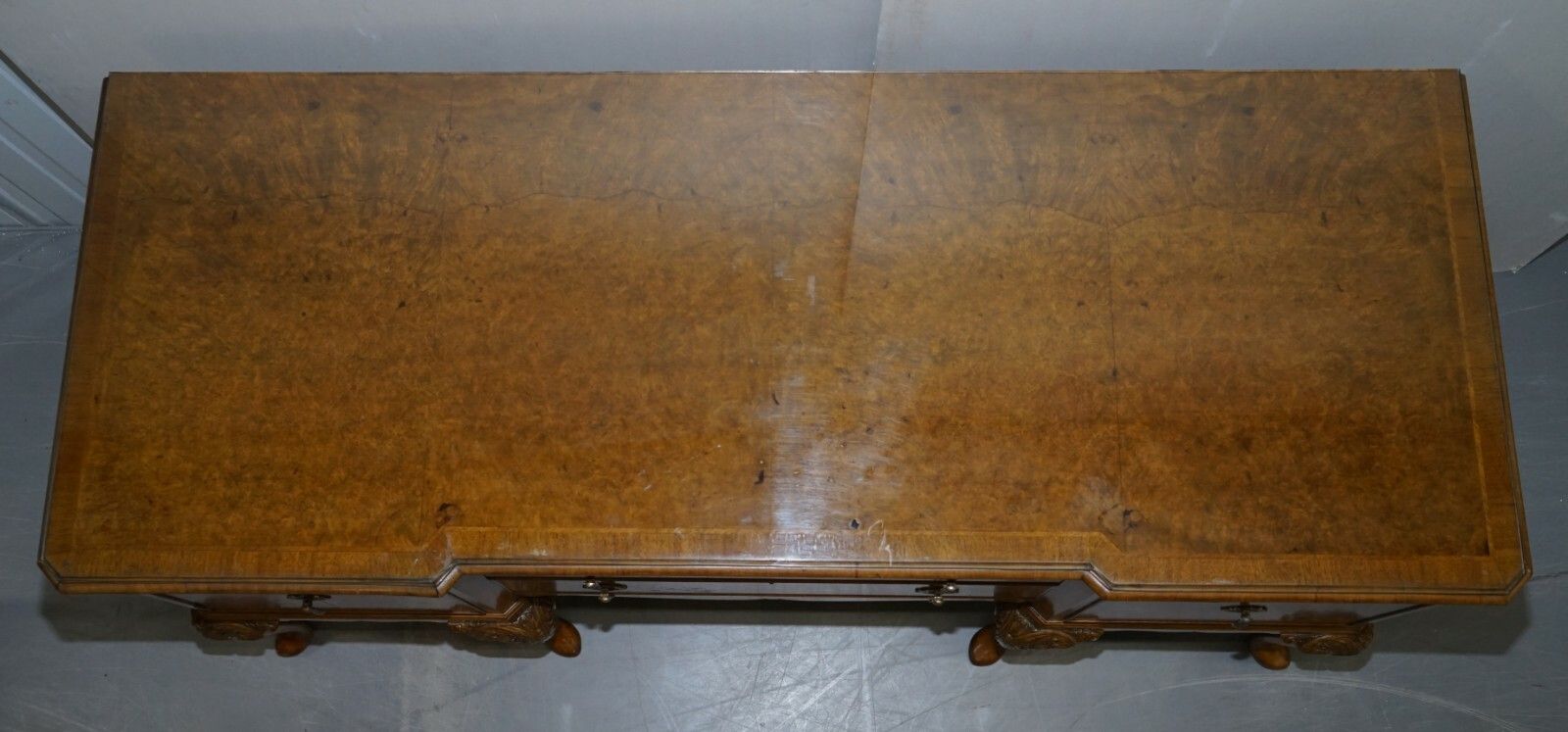 Burr Walnut Art Deco Denby & Spinks Leeds Breakfront Sideboard Part Of A Suite photo vintage