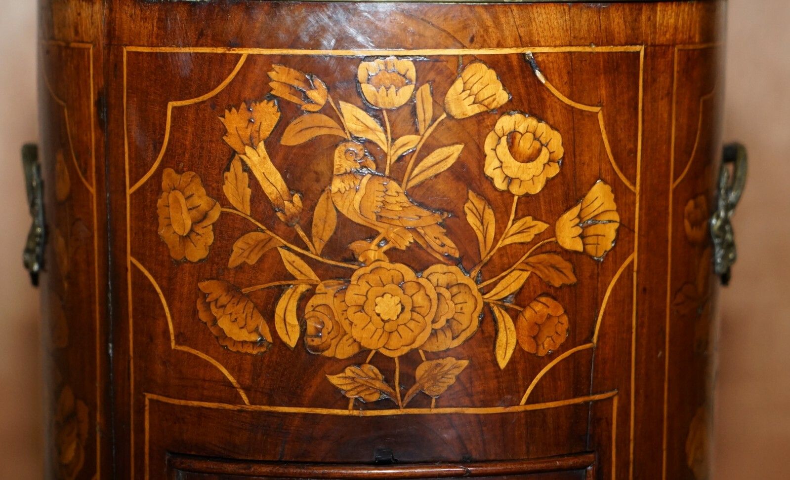 Exquisite Antique Circa 1800 Dutch Inlaid Wine Cooler Bucket Claw & Ball Feet photo Home Decor