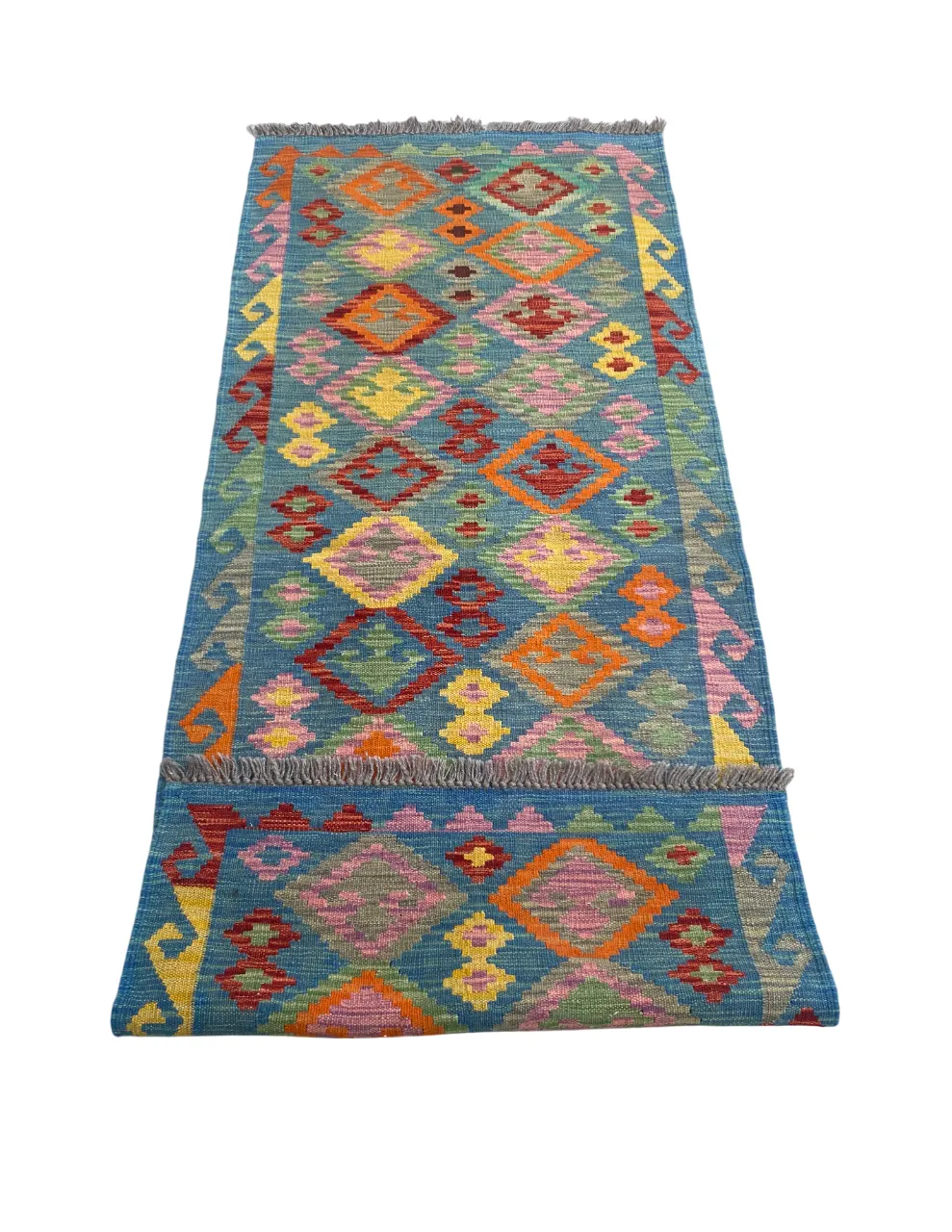 Boho Colourful Kilim Flatweave Living Room Bedroom Rug photo 172.0