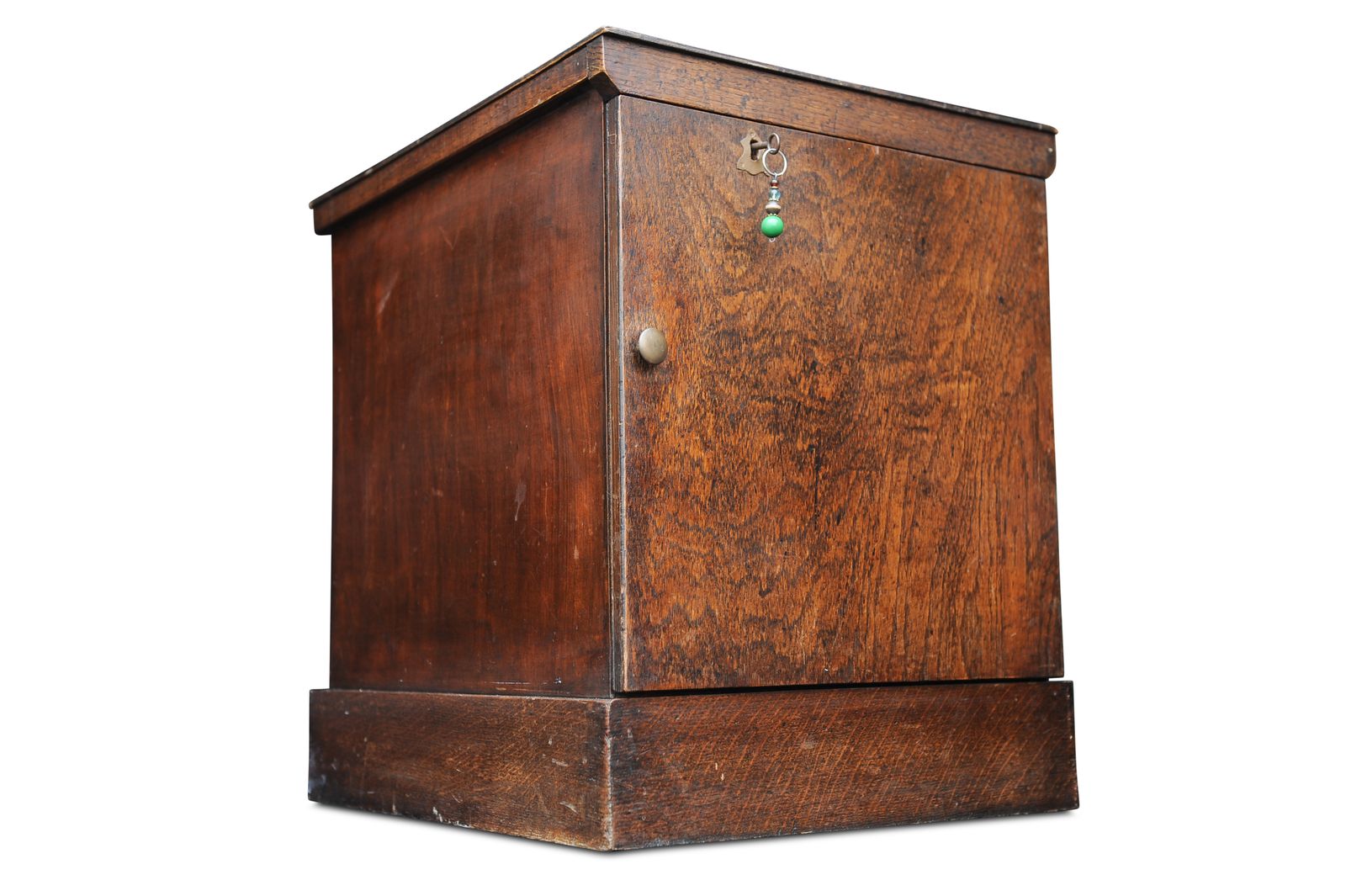 Victorian Oak Library Three Drawer Lockable Collectors Cabinet Chest With Brass Fixtures photo furniture
