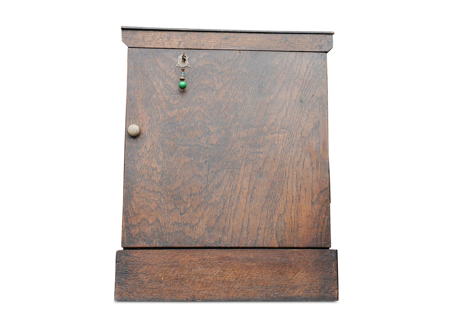 Victorian Oak Library Three Drawer Lockable Collectors Cabinet Chest With Brass Fixtures photo Furniture