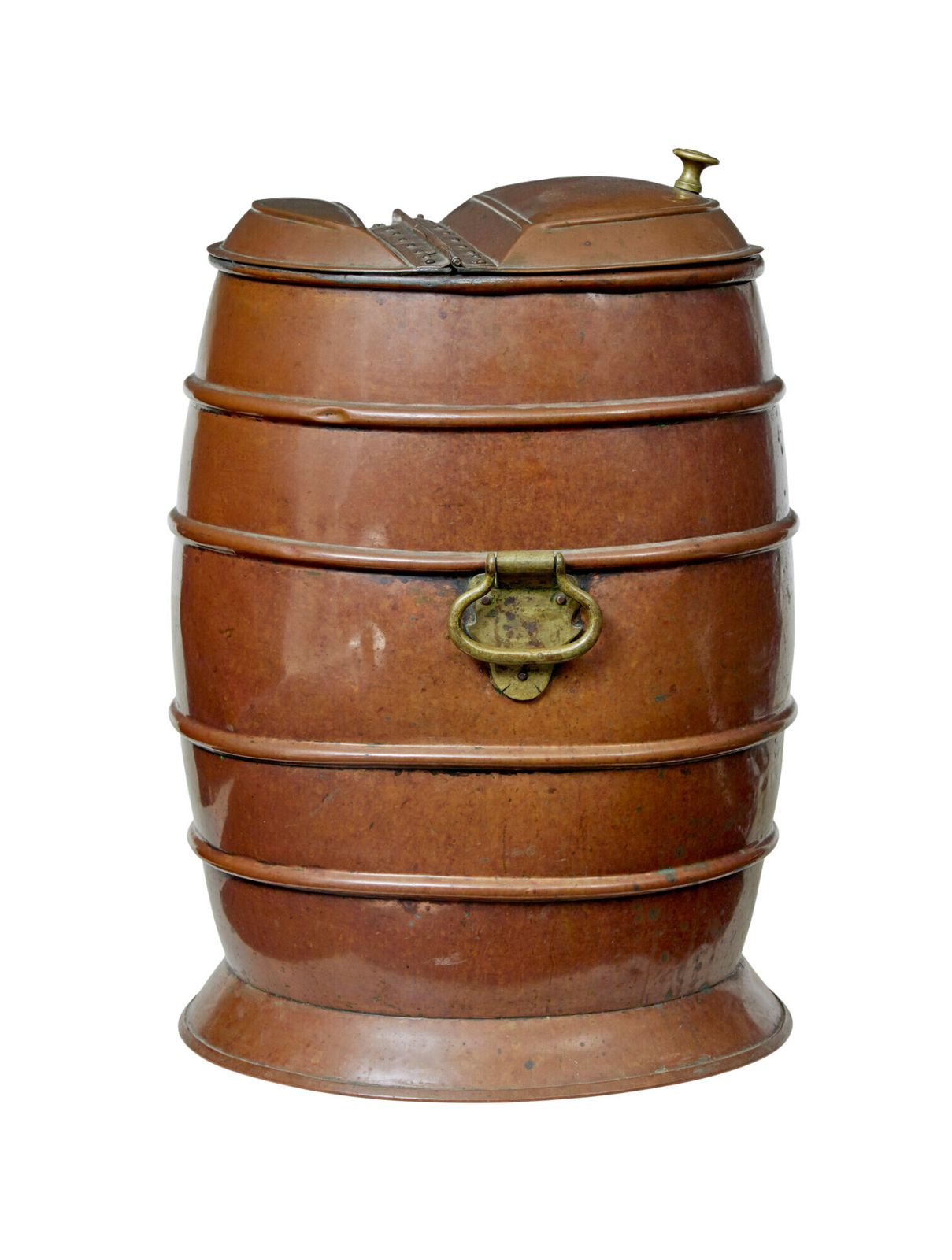 19th Century Copper And Brass Water Barrel photo 1095.0