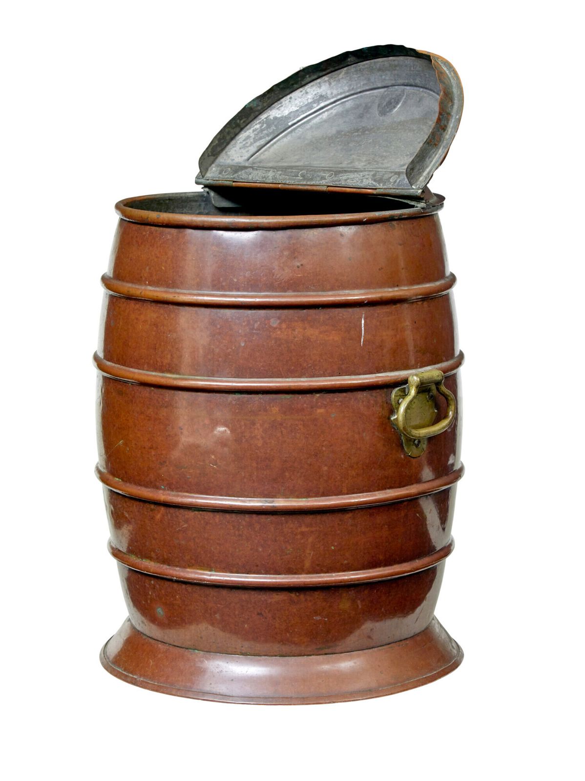 19th Century Copper And Brass Water Barrel photo vintage
