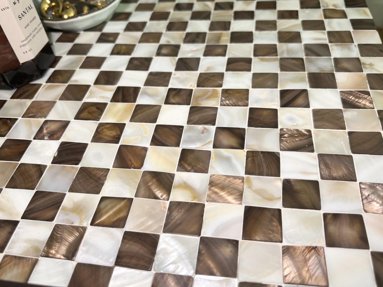 675.0 Mother Of Pearl Checkered Chest Of Drawers photo