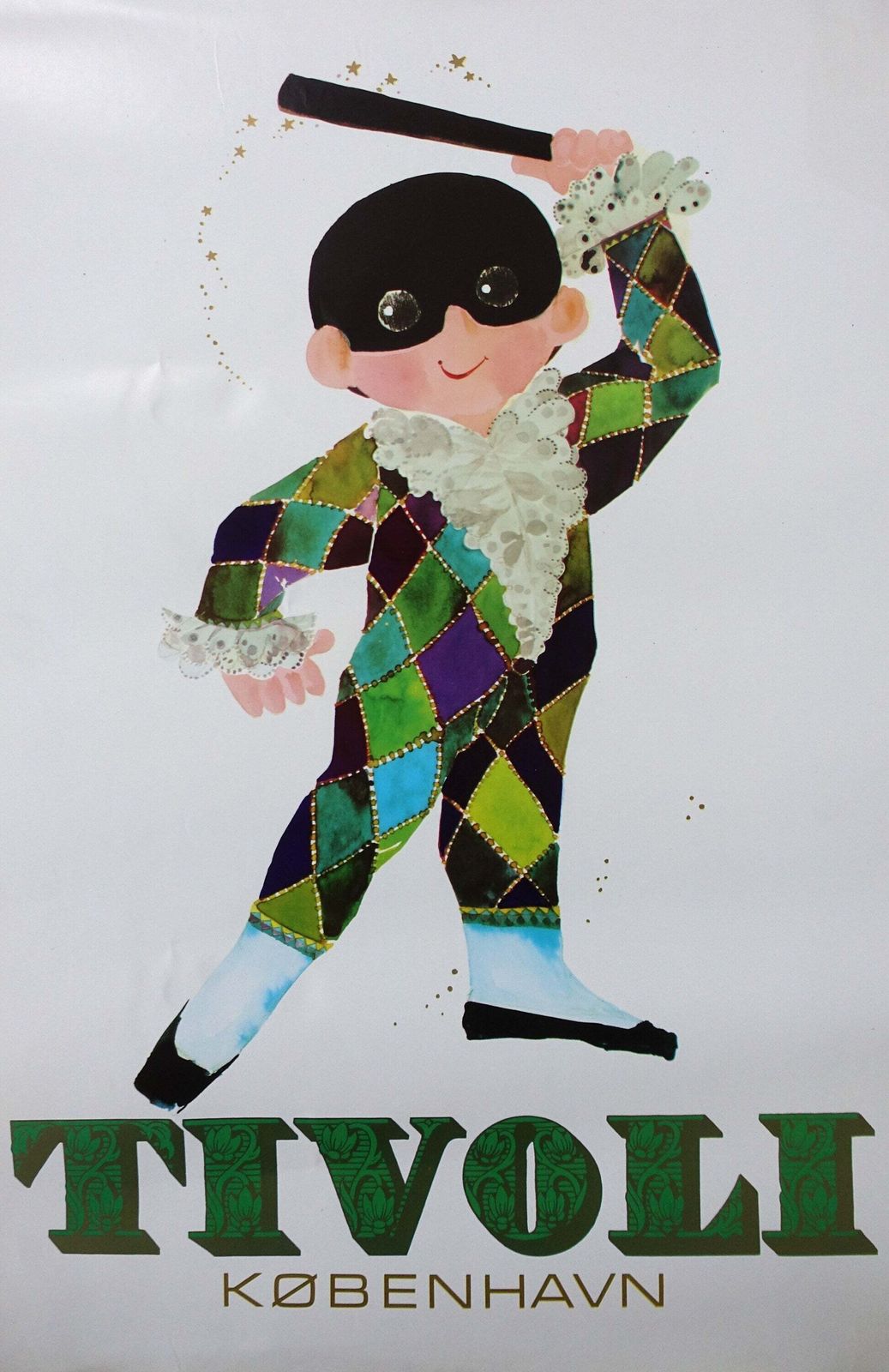 1972 Tivoli Gardens By Richardt Branderup (Harlequin)   Original Vintage Poster