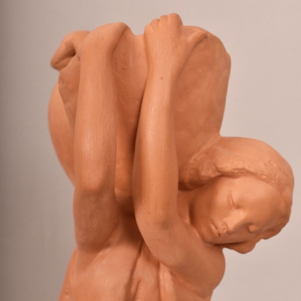Art Déco Sculpture, Terracotta, Two Young Women With An Amphora, Amedeo Gennarelli, XX. (Stte98) photo vinterior