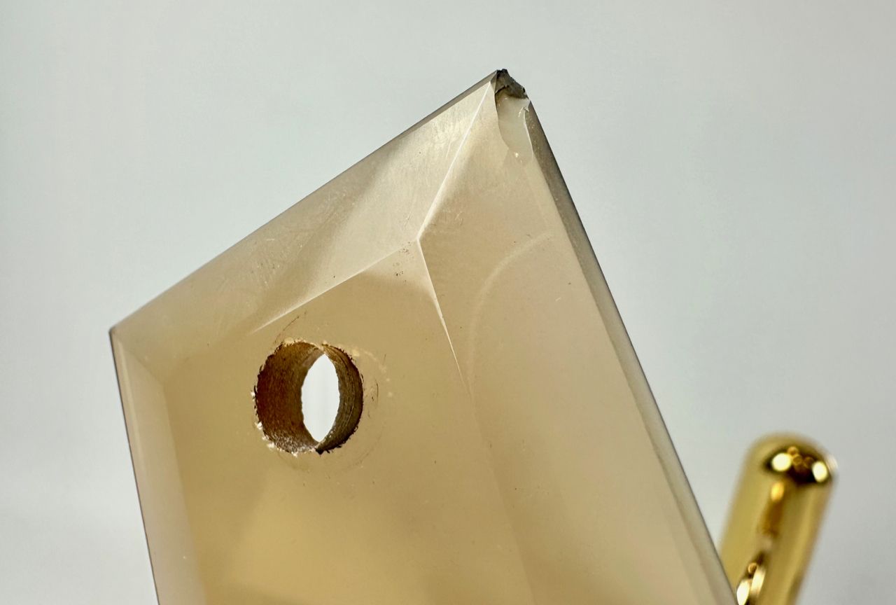 584.0 Gold Plated Smoked Glass Wall Lamps Model 1720 1 From Sego Armatur As, Sweden, 1970s, Set Of 2 photo