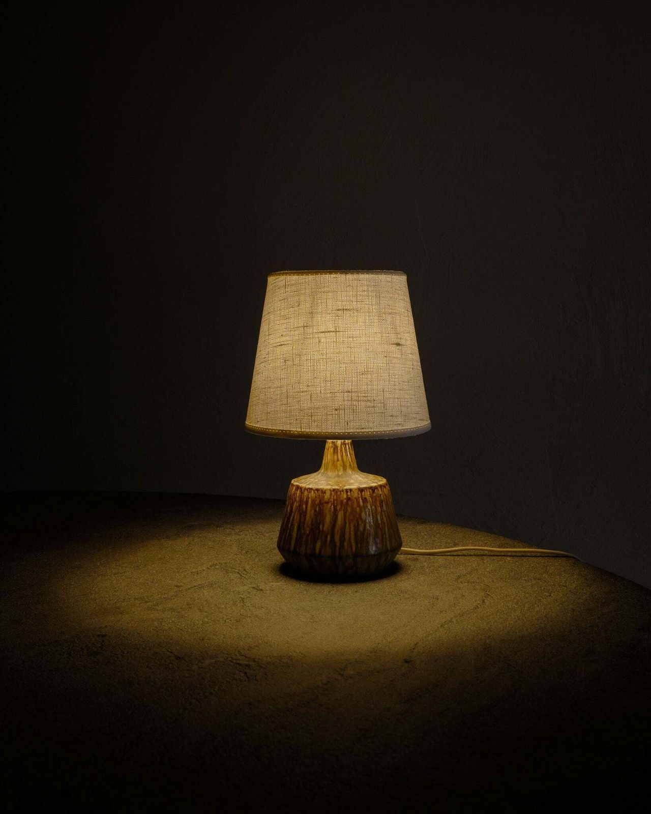 Vintage Swedish Mid Century Large "Rubus" Ceramic Table Lamp By Gunnar Nylund For Rörstrand Sweden, 1950s photo for sale