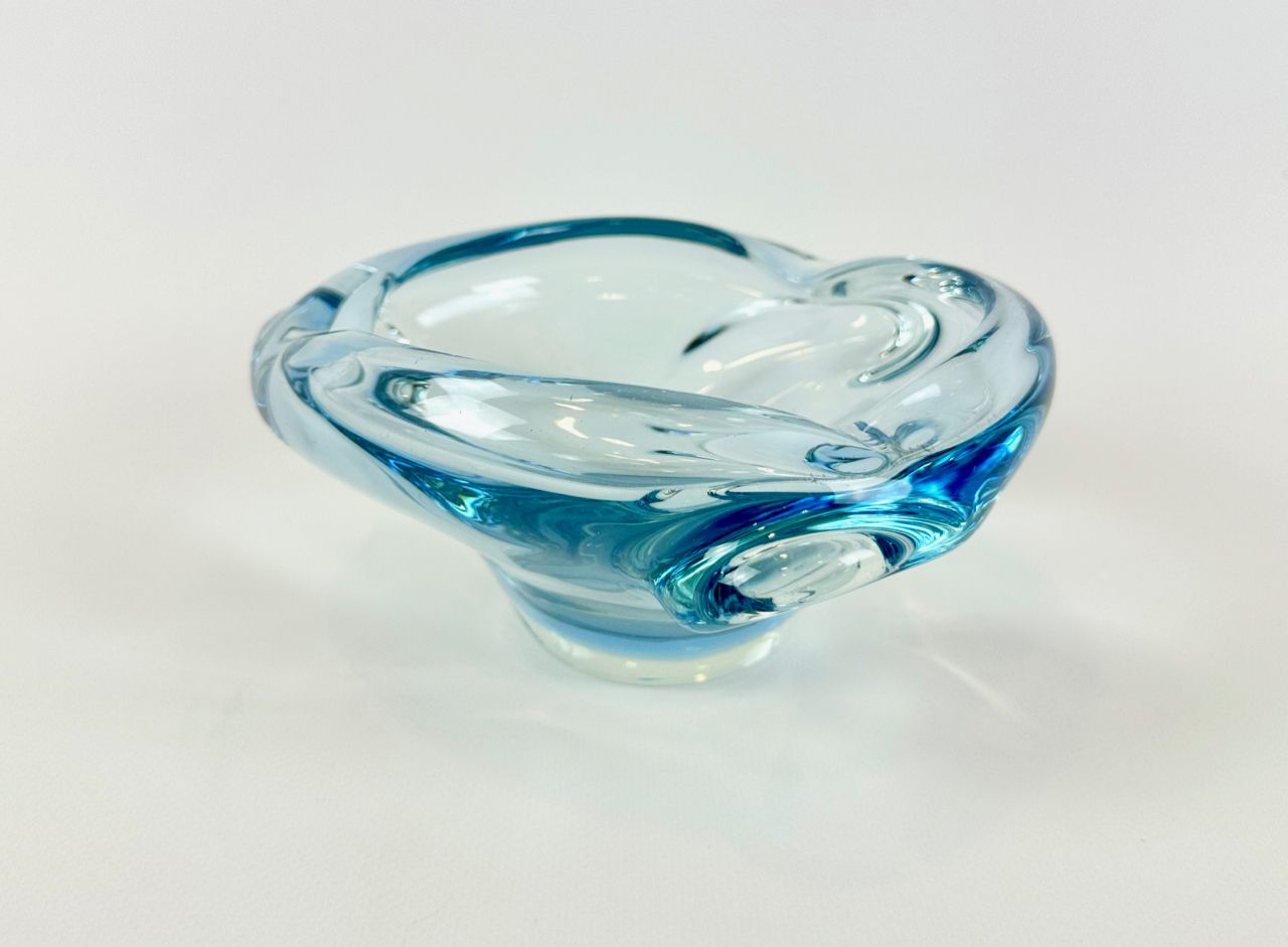 Art Glass Ashtray Attributed To Josef Hospodka For Chribska Sklarna, 1960s photo vintage
