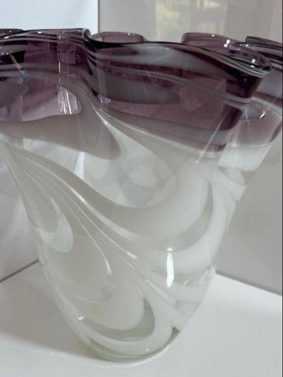 1970s Large Venetian Glass Vase photo for sale
