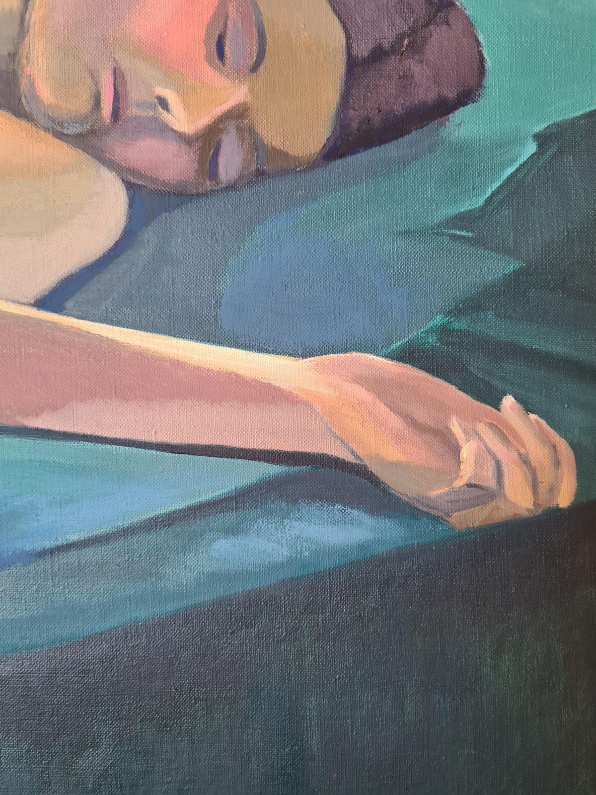 Colourful Large Female Nude, Femme Nue Allongée By Isabelle Pardoe photo buy