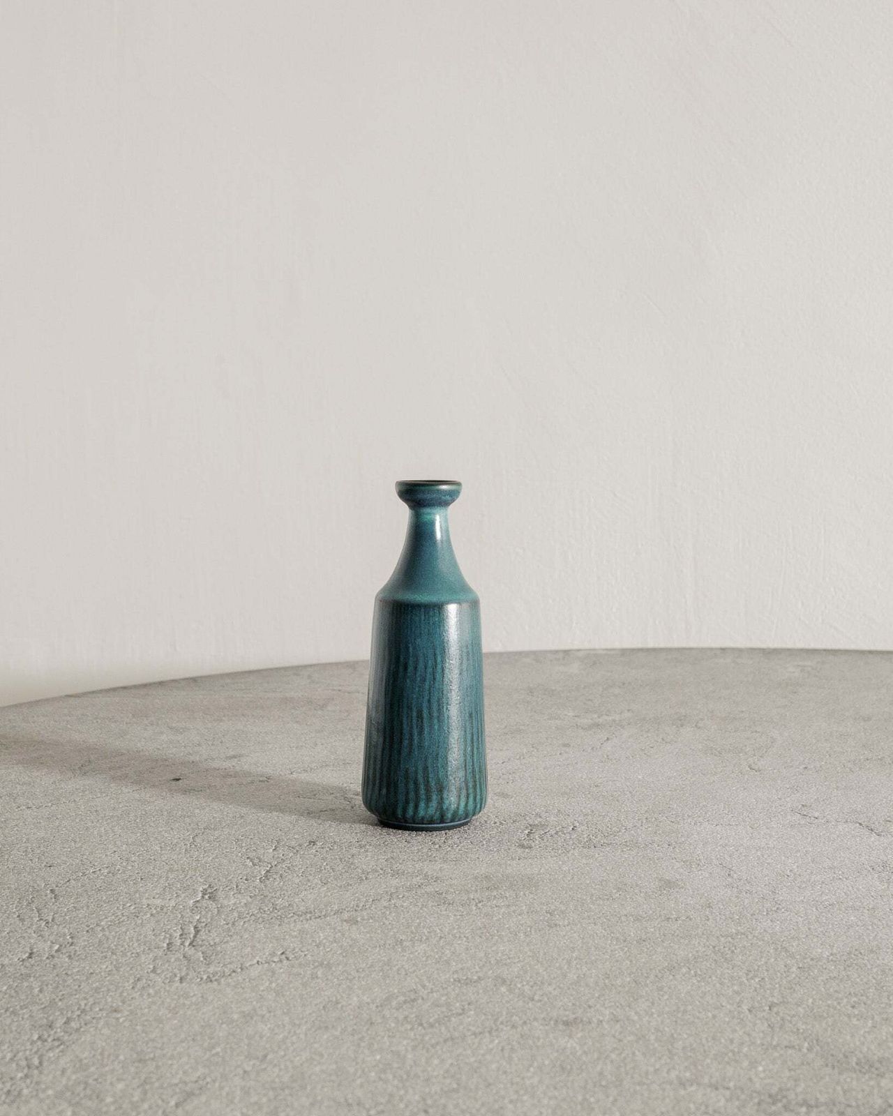 Vintage Swedish Mid Century Turquoise Blue Vase Gunnar Nylund, 1950s