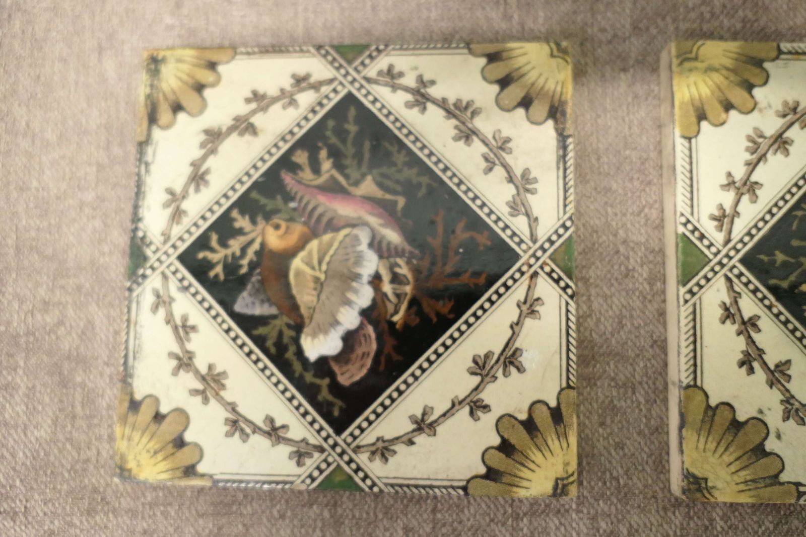 A Collection Of Victorian Ceramic Tiles photo for sale