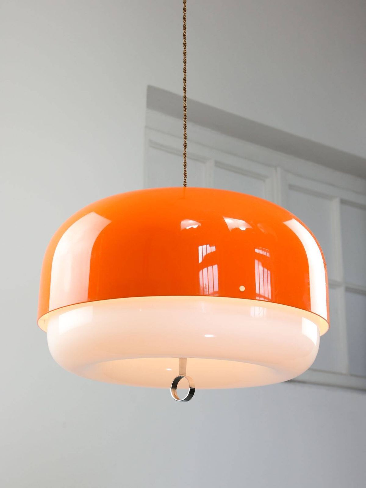 Rare Xxl Orange Medusa Pendant Lamp From Guzzini, 1970s photo furniture