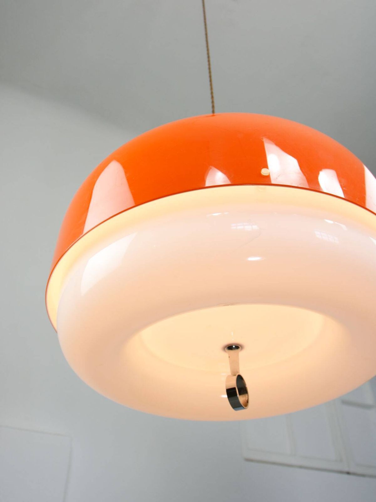 1072.0 Rare Xxl Orange Medusa Pendant Lamp From Guzzini, 1970s photo