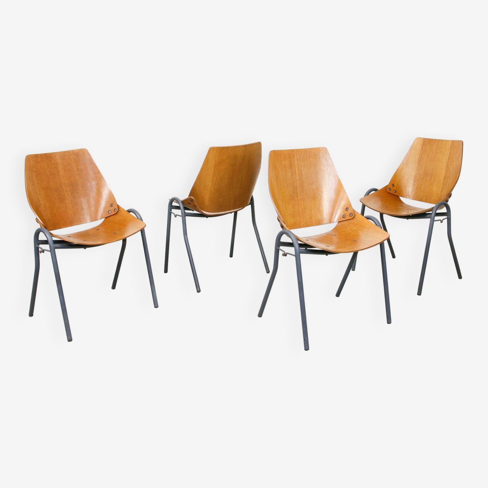 Linking Shell Chairs By Niko Kralj For Stol Kamnik, 1970s photo furniture