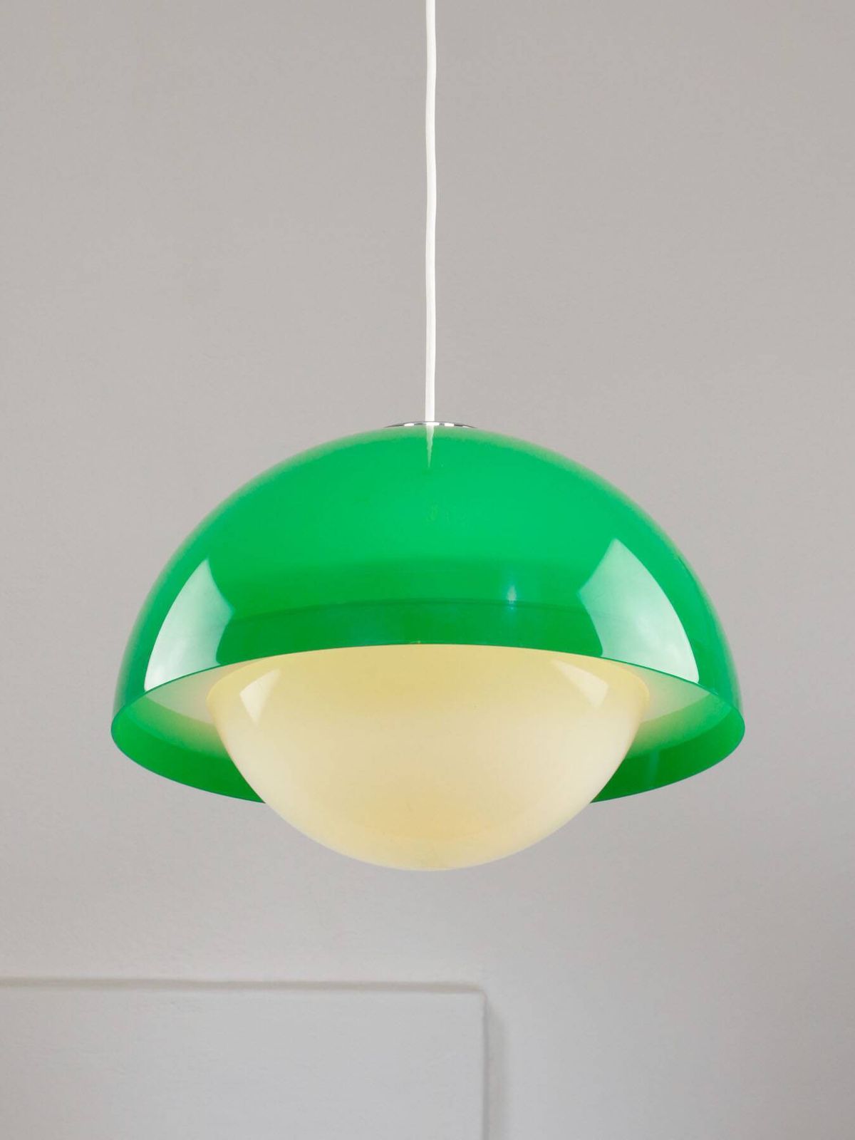 Italian Space Age Pendant In Brass And Acrylic Glass, 1970s photo furniture