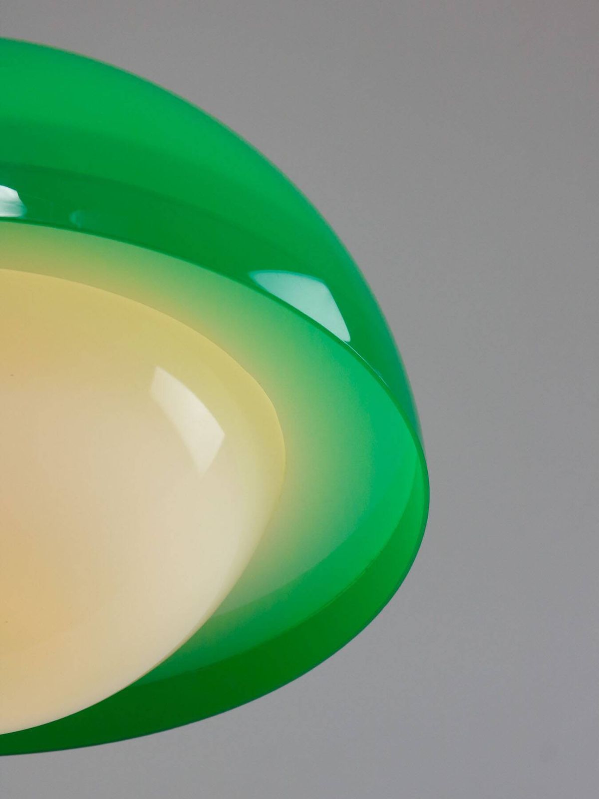 Italian Space Age Pendant In Brass And Acrylic Glass, 1970s photo Lighting