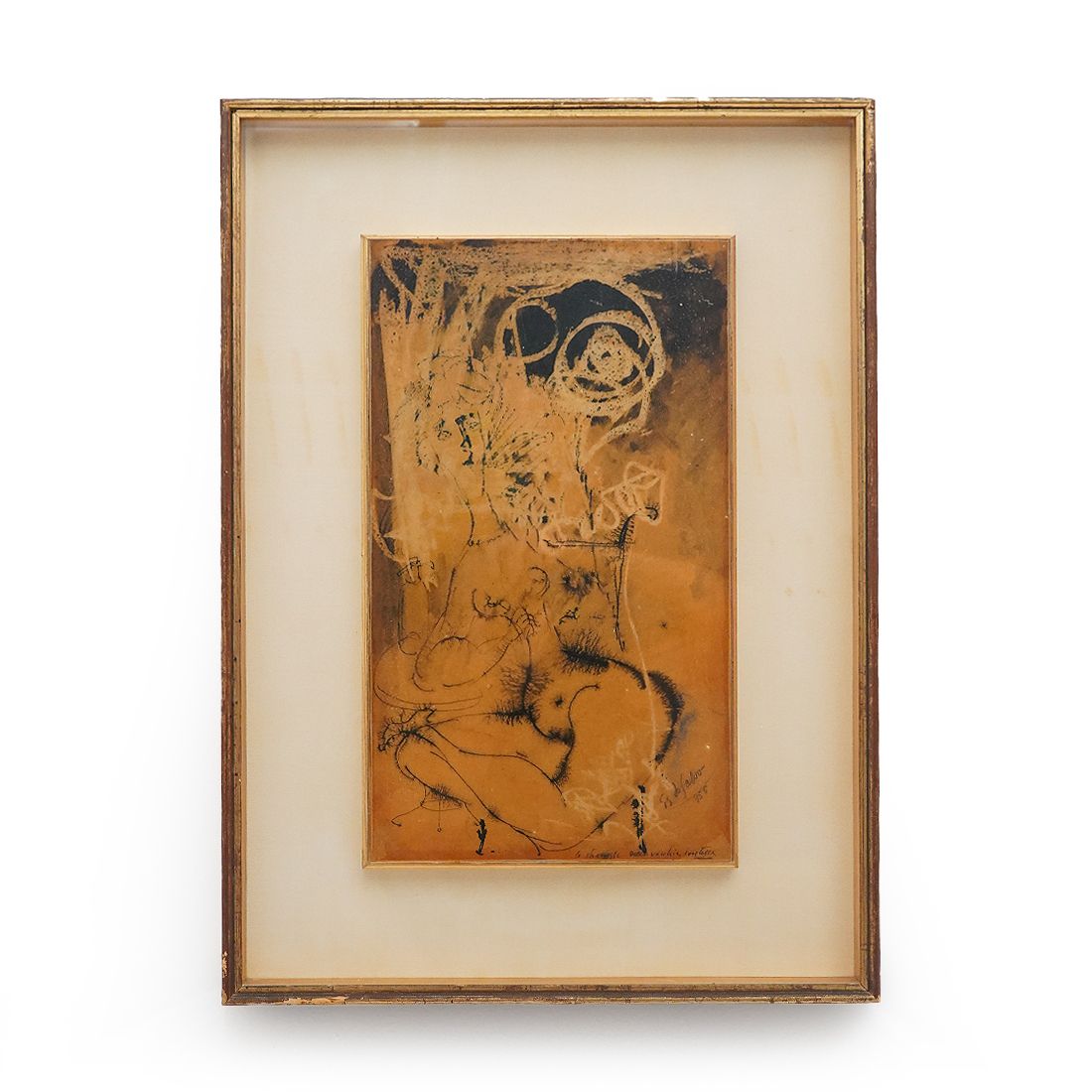 Giovanni Battista De Salvo, Ink On Masonite, 1950s