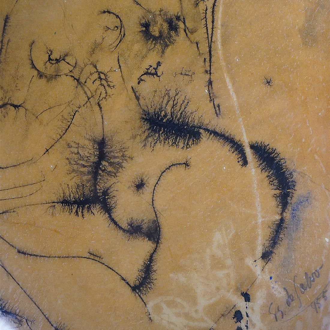 Art Giovanni Battista De Salvo, Ink On Masonite, 1950s photo