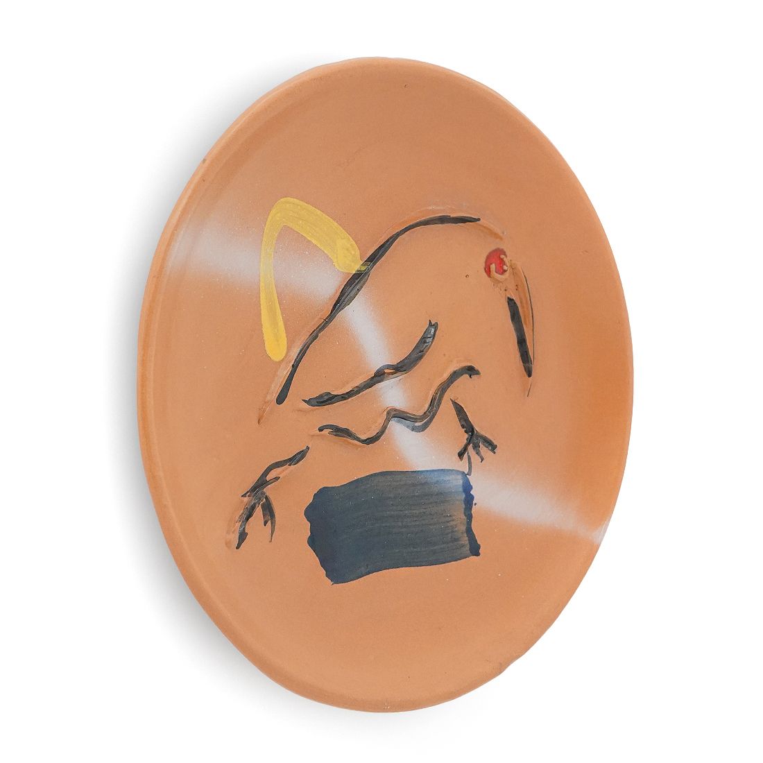 Sergio Dangelo, “Kiwi Landscape” Ceramic Plate For Mazzotti Albisola, 1980s photo furniture