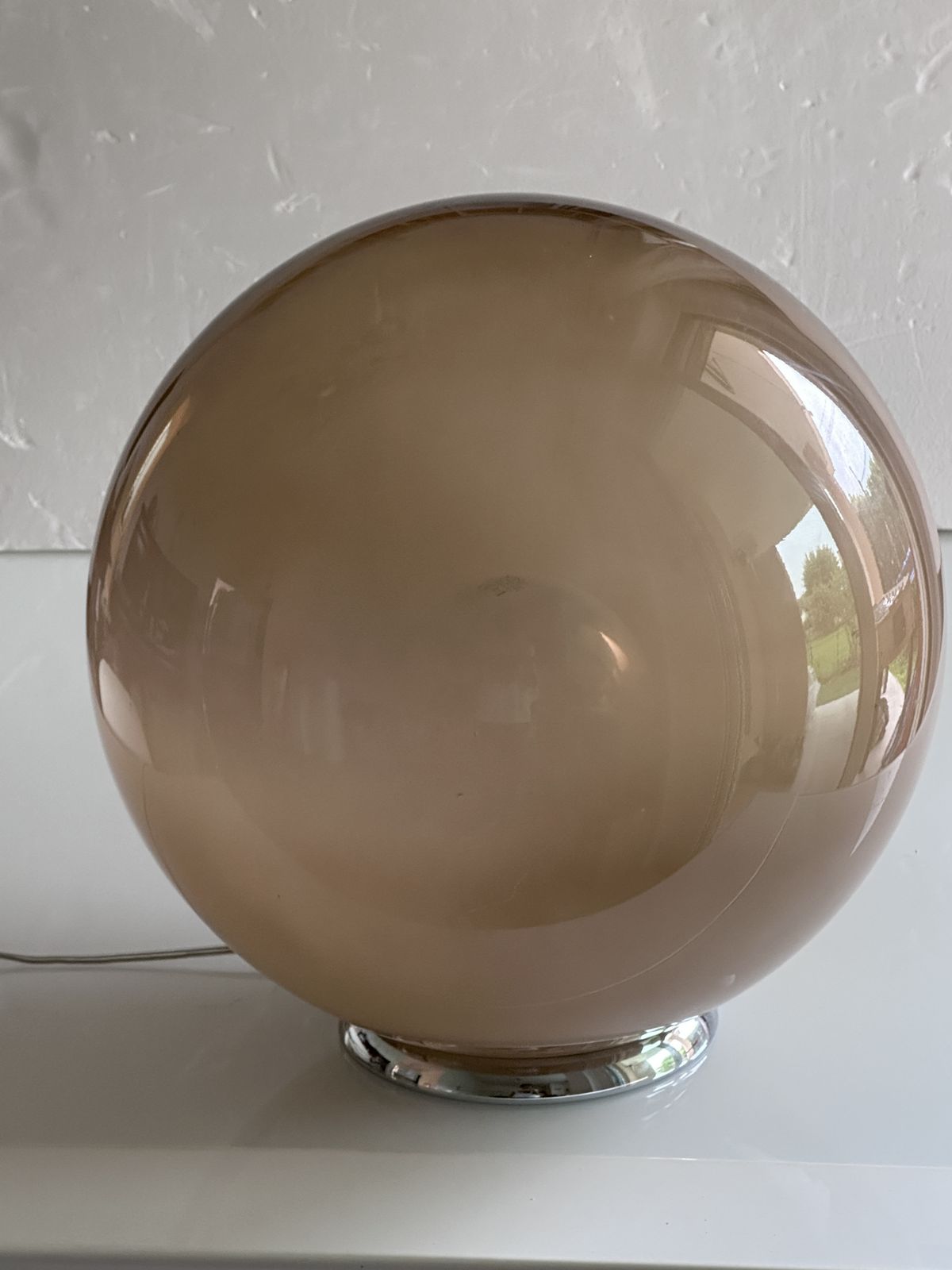 Italian Table Lamp Murano Glass By Simoeng In Varnished Fume'