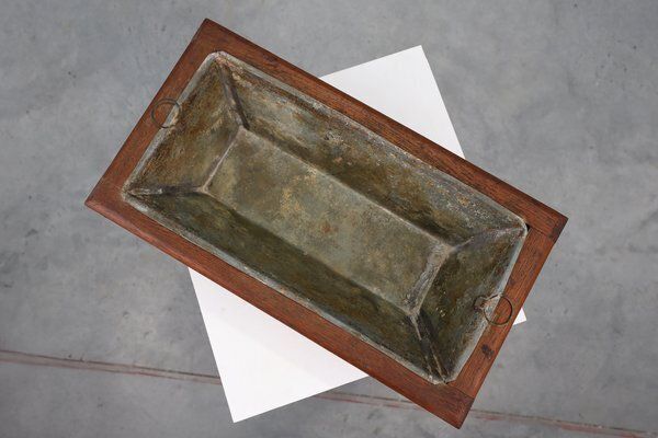 photo furniture Art Deco Rectangular Planter In Wood, France, 1920