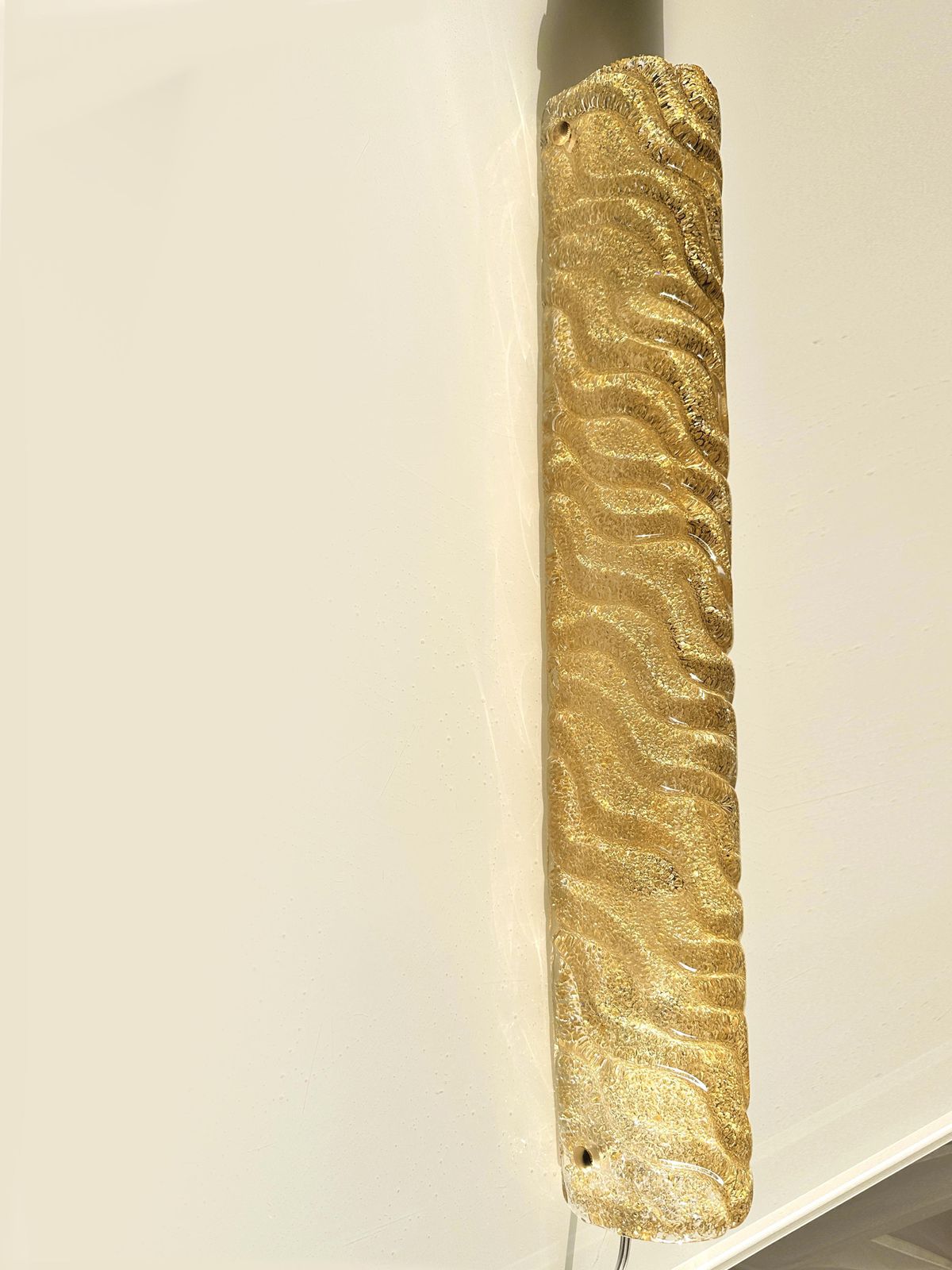 Set Of Two Venetian Gold “Graniglia” Murano Glass Wall Sconce photo vintage