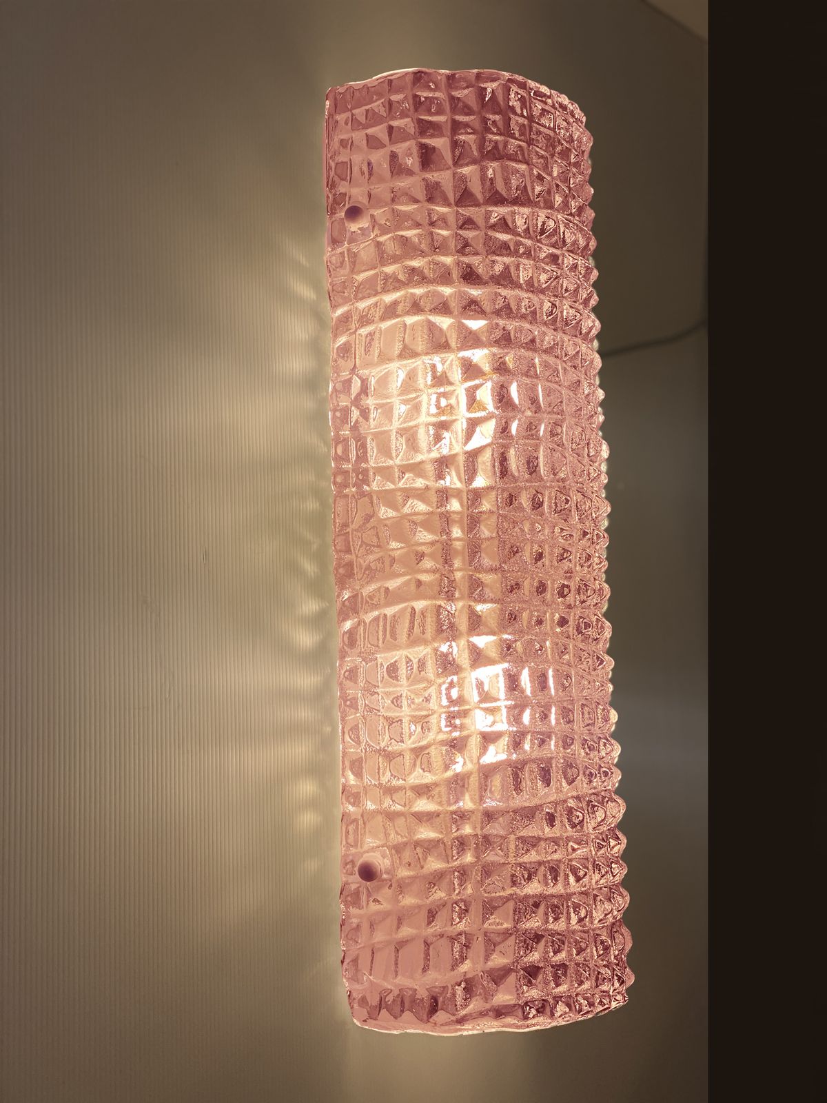 Modern Organic Pink "Cocodrile" Murano Glass Wall Sconces Set Of Two photo Lighting