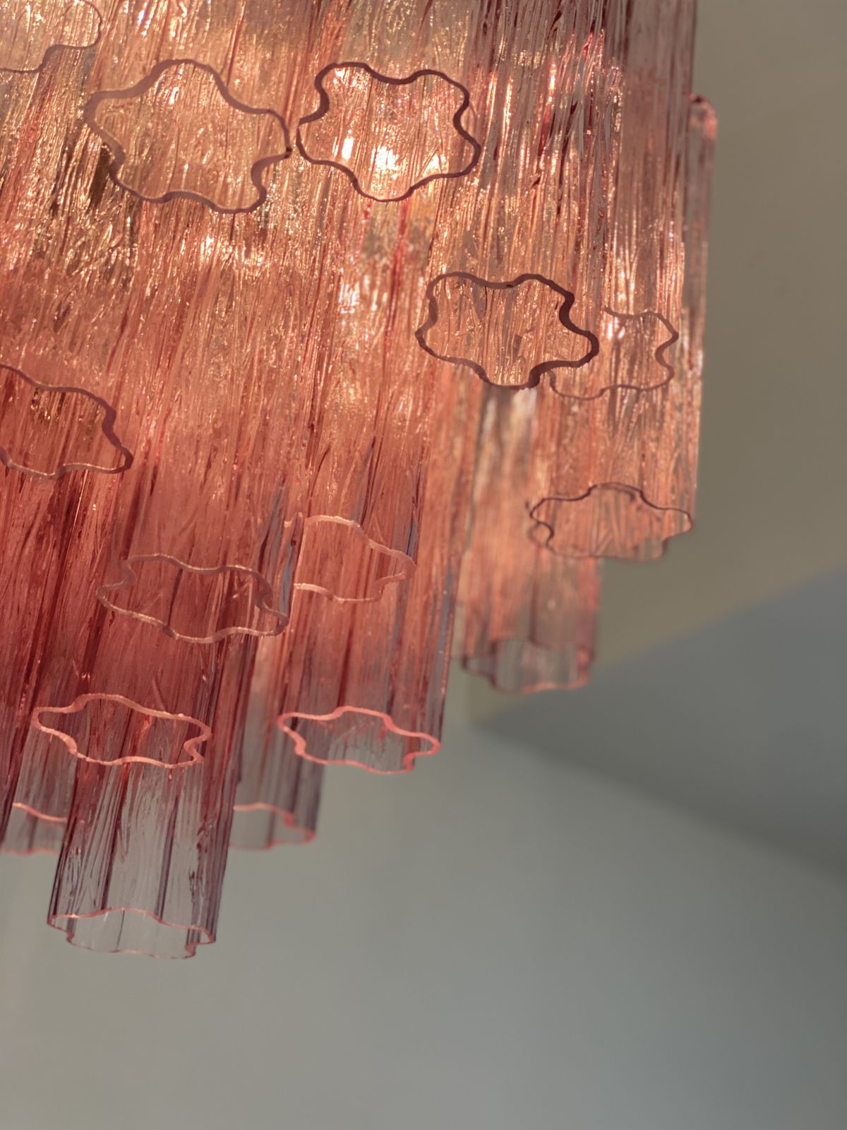Violet Ametista “Tronchi” Murano Glass Chandelier photo vinterior
