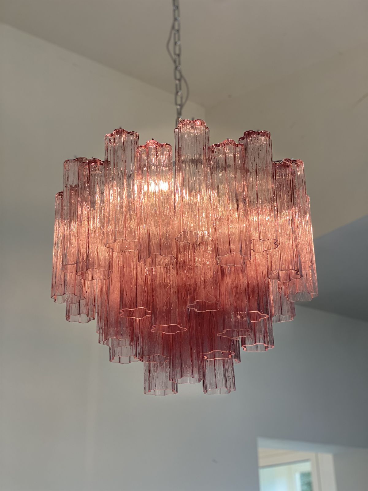 photo furniture Violet Ametista “Tronchi” Murano Glass Chandelier