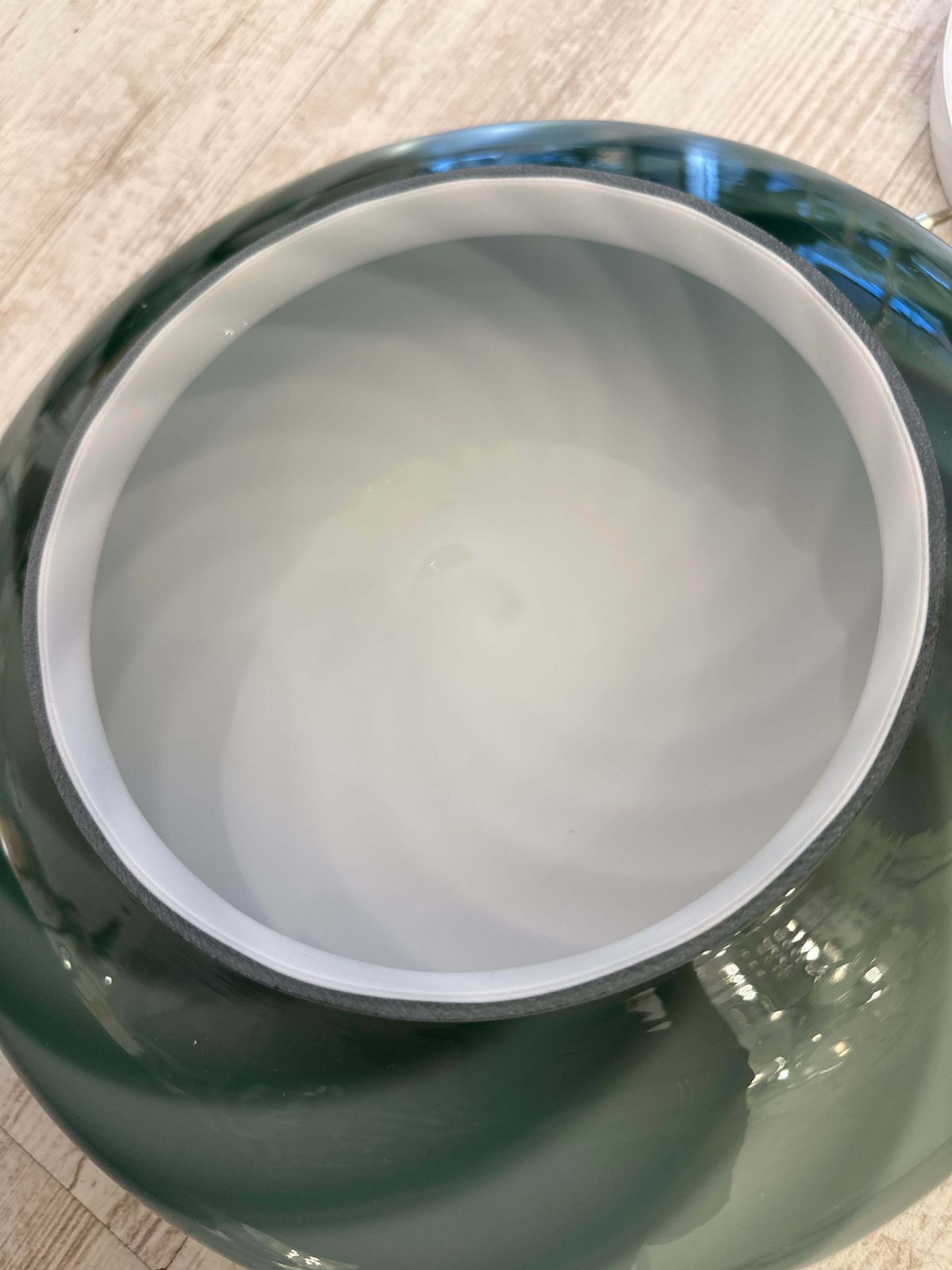 Italian Milky White And Green Swirls Murano Glass Flush Mount Or Wall Sconce photo furniture