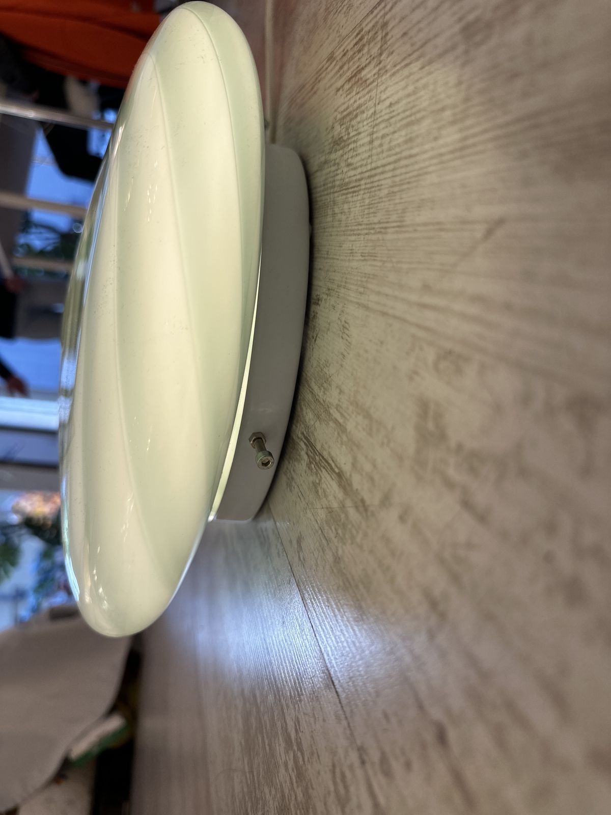 Italian Milky White And Green Swirls Murano Glass Flush Mount Or Wall Sconce photo 2958.0