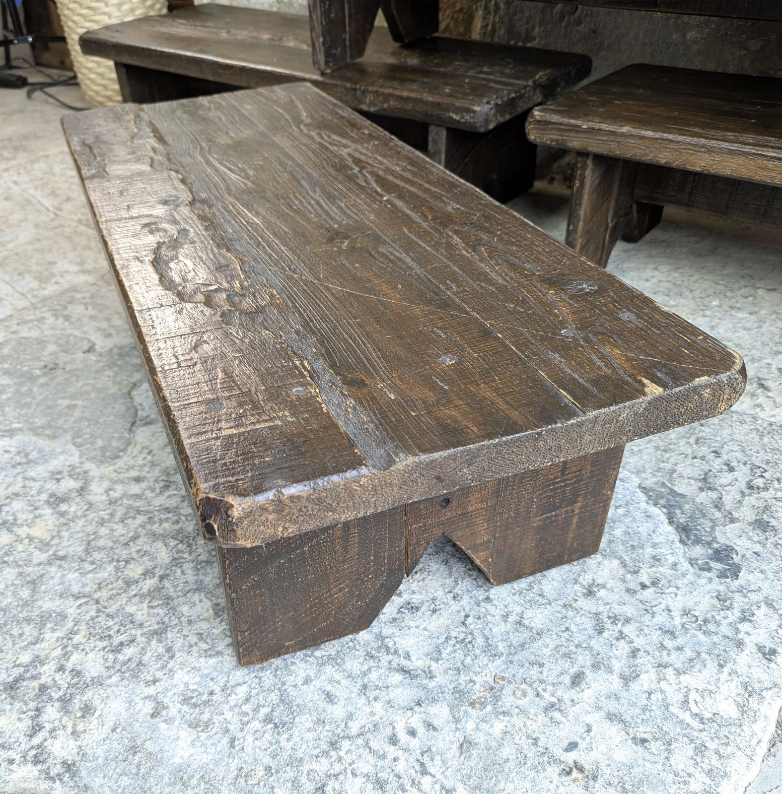 4 X Retail Rustic Display Table Risers   Wood   Childrens Benches Monitor Stands photo vinterior