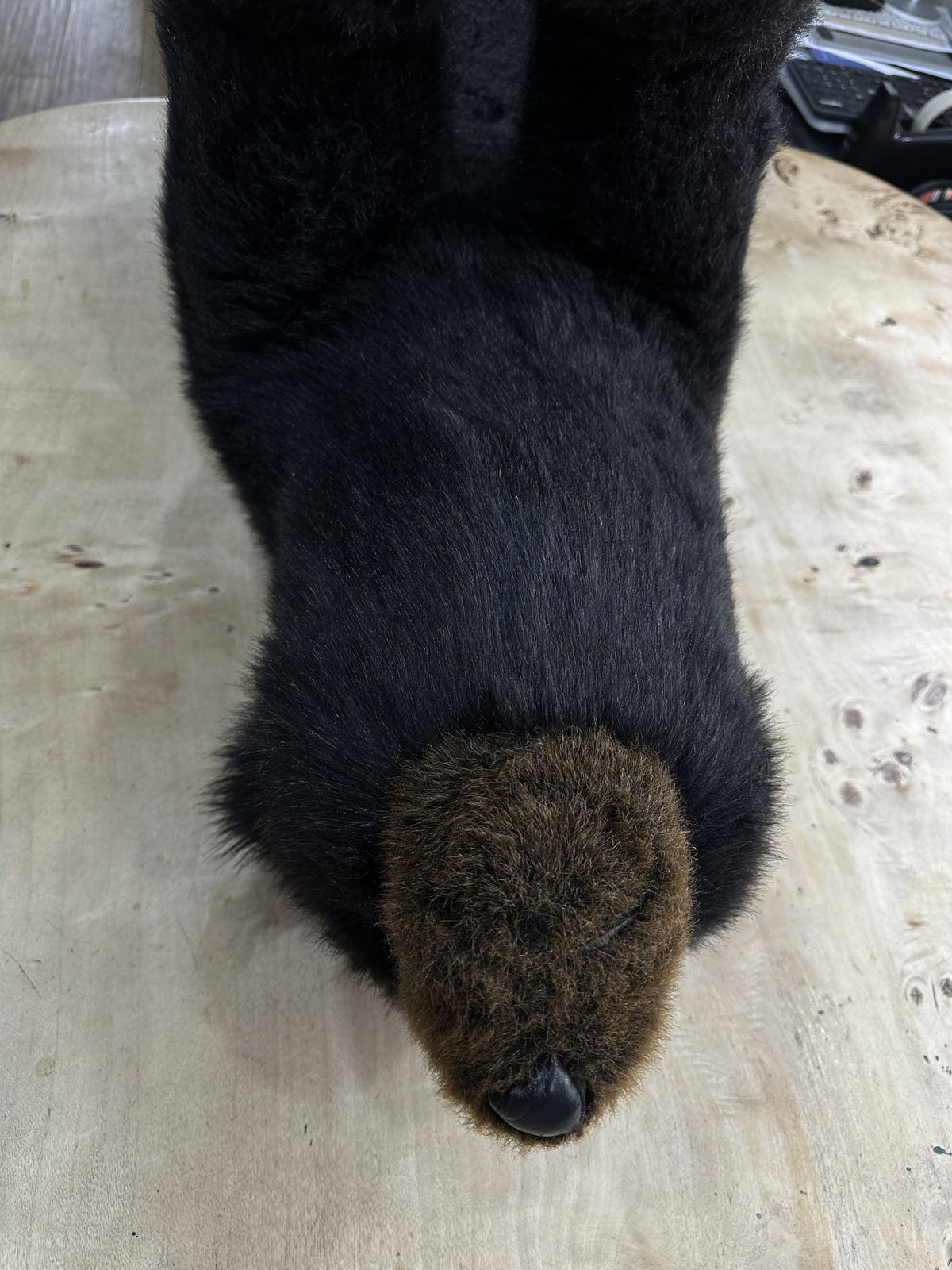 Ditz Designs By The Hen House Inc Black Bear Footrest Made In Norwalk, Oh, USA photo vintage