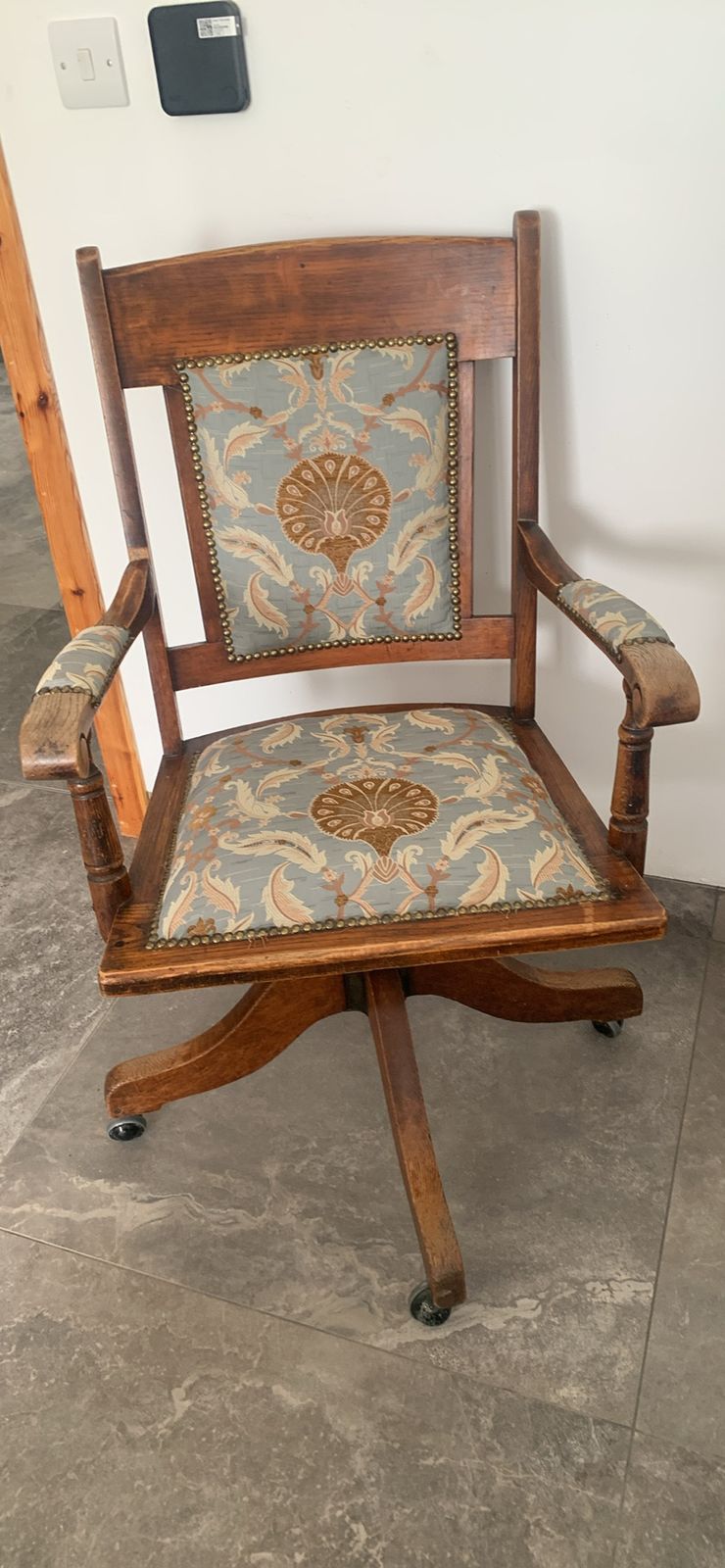 Captains Chair And Matching Rocking Chair And Foitstool