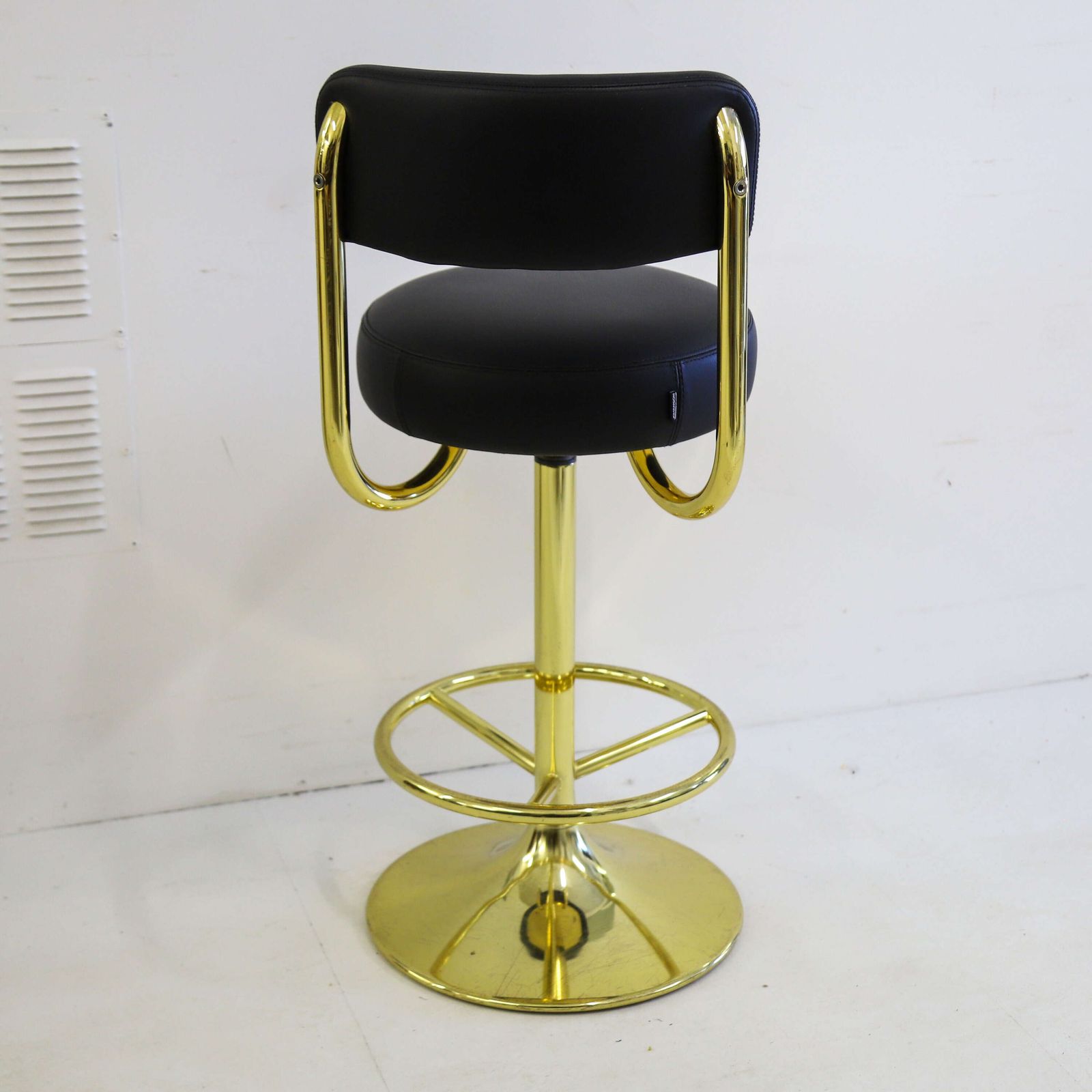 Gold Plated Swivel Bar Stool By Börje Johanson   1960s Scandinavian Design Classic photo buy