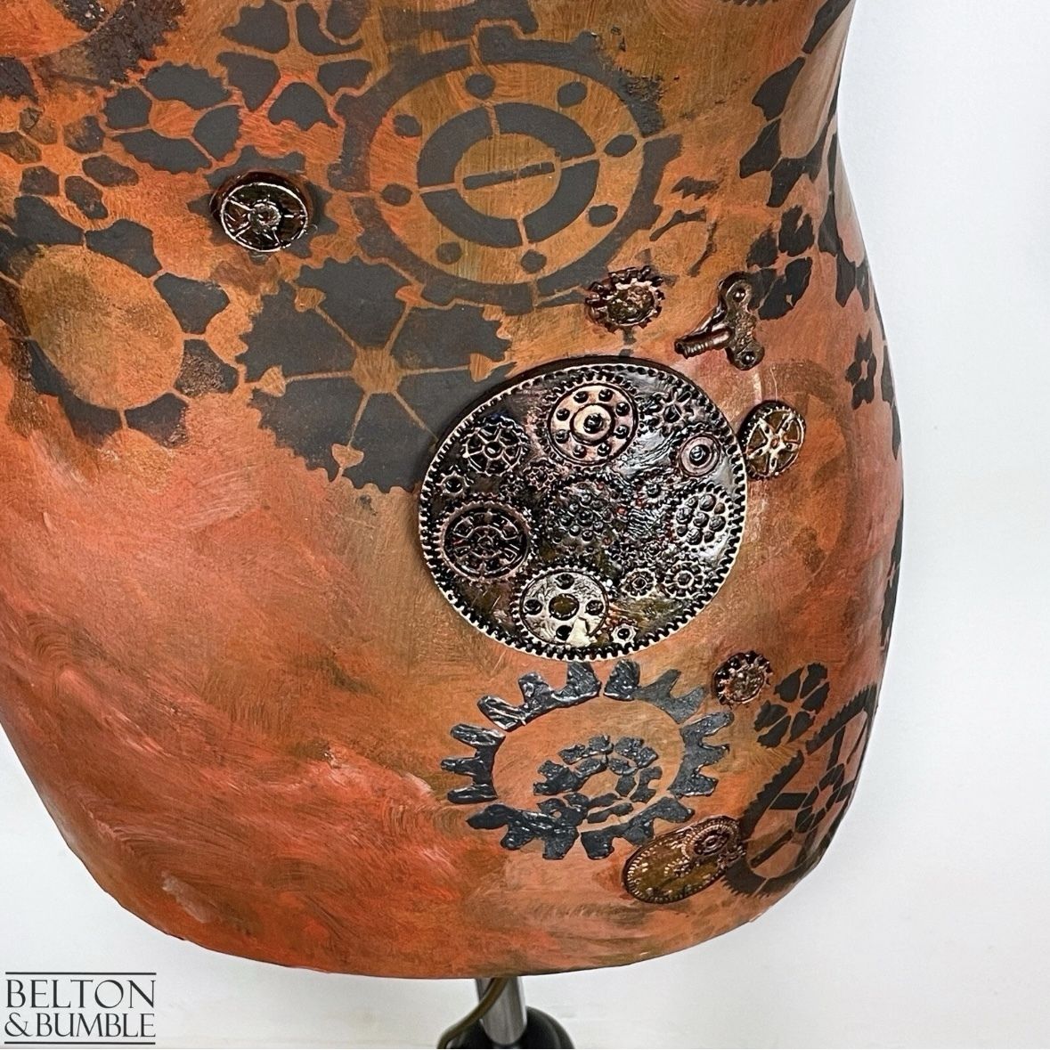 Steampunk Mannequin Floor Lamp With Black Wooden Stand photo buy