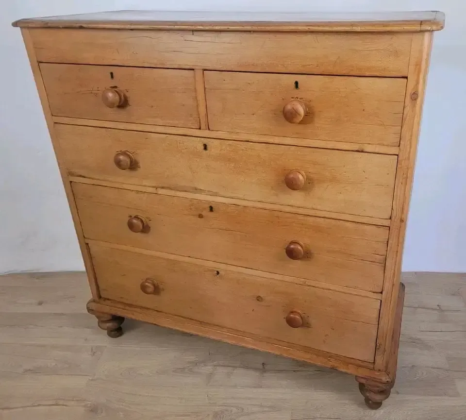 Victorian Chest Of Drawers Pine Farmhouse Rustic Country photo furniture