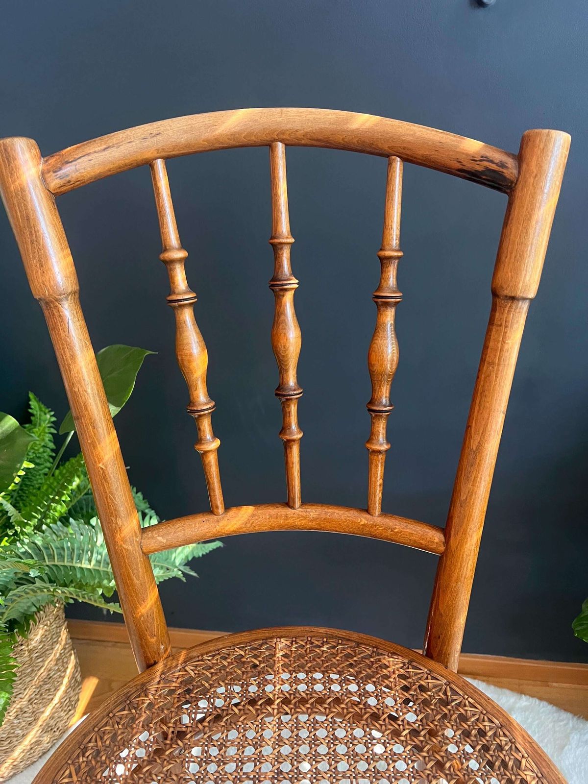 Rare Thonet No. 98 Bentwood Cane Chair | Authentic Vintage Bistro & Dining Seating | Bohemian Mcm Minimalist Accent photo Furniture